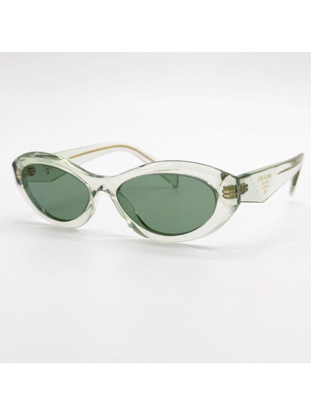 NEW PRADA SUNGLASSES PR26ZS 14R20E TRANSPARENT MINT WOMEN PR 26ZS 14R20E, SPR 26 - Picture 3 of 12